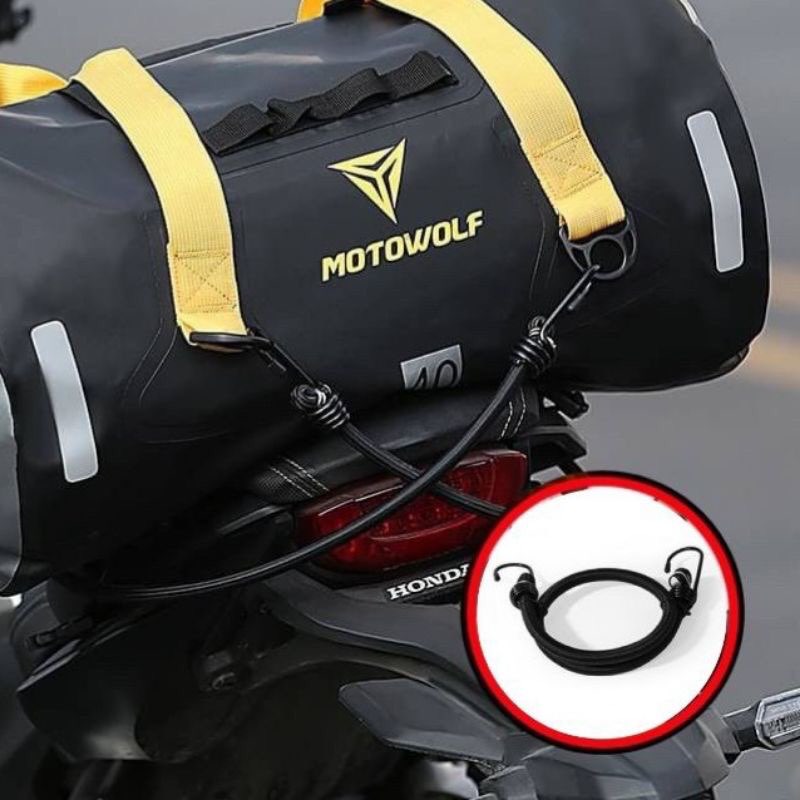 Motowolf MDL 0701 สายรัดกระเป๋า สายรัดกระเป๋ามัดท้ายรถมอเตอร์ไซด์ ของแท้ 1 ชุดมี 2 เส้น