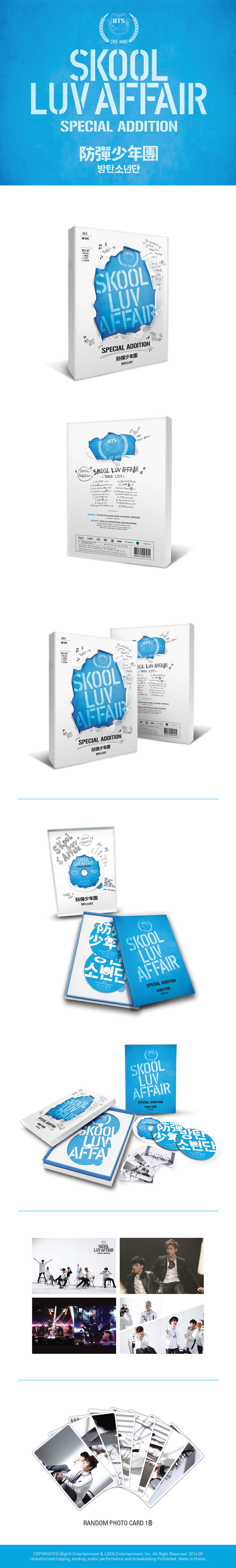 [Pre] BTS : 2nd Mini Album (Special Edition) - Skool Luv Affair (1CD+2DVD+100p Photobook + Postcard) (Limited Edition)