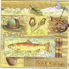 แนวภาพ กีฬา ตกปลา Gone Fishing Sport เป็นภาพแนวยาว กระดาษแนพกิ้นสำหรับทำงาน เดคูพาจ Decoupage Paper Napkins ขนาด 33X33cm