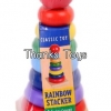 บล็อกไม้สวมเสา Rainbow Stacker