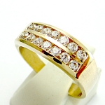 แหวนทองคำแท้ 37.5%(9K) ฝังเพชรแท้ ER00789-DIA-9K