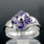 แหวนเงินแท้ 92.5% ฝังพลอยแอมิทิสต์แท้