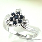 แหวนเงินแท้ 92.5% ฝังพลอยไพลินแท้