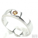 แหวนเงินแท้ 92.5% ฝังพลอยบุษราคัมแท้