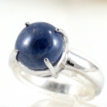 แหวนเงินแท้ 92.5% ฝังพลอยไพลินแท้