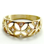 แหวนทองคำแท้ 37.5%(9K) ฝังเพชรแท้ ER00867-DIA-9K