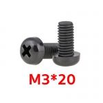 น็อตพลาสติก M3x20 ตัวผู้ (สีดำ)