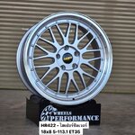 ล้อ V-Racing HR442 ทรง LM ขอบ18x8.5 5x112-114.3 ET35 หน้าเงินขอบเงา *ราคาต่อวง