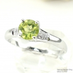 แหวนเงินแท้ฝังพลอยเพอริดอทแท้ ER01731-PDT