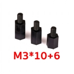 น็อตพลาสติก M3x10+6 (สีดำ)