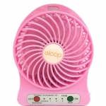 พัดลมพกพา eloop พัดลมตั้งโต๊ะน่ารัก สีชมพู