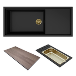 อ่างล้างจาน 1 หลุม 1 ที่พัก METRIX รุ่น SINTESI510BKG