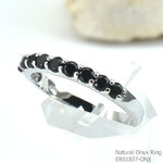 แหวนเงินแท้ 92.5% ฝังพลอยนิลแท้ ER01837-ONX