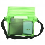 กระเป๋ากันน้ำคาดเอว สะพายได้ ใส่ของ ใส่มือถือ- สีเขียว