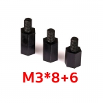 น็อตพลาสติก M3x8+6 (สีดำ)