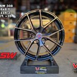 ล้อ SSW S308 ขอบ 18x8.0 5x114.3 ET35 สีดำหน้าชา *ราคาต่อวง