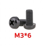 น็อตพลาสติก M3x6 ตัวผู้ (สีดำ)