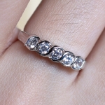 SKJewelryFactory แหวนเเถว แหวนเพชรแถว สุดคลาสสิค ER00869-WCZ