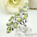 แหวนเงินแท้ 92.5% ฝังพลอยเพอริดอทแท้