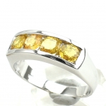 แหวนเงินแท้ 92.5% ฝังพลอยบุษราคัมแท้ MR00475-YSA