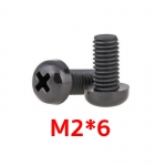 น็อตพลาสติก M2x6 ตัวผู้ (สีดำ)