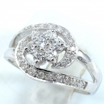 แหวนเงินแท้ 92.5% ฝังเพชรCZ ER00993-WCZ