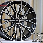 ล้อ V-Racing HR224 ขอบ18x8.5 5x112-114.3 ET35 สีดำหน้าเงา *ราคาต่อวง