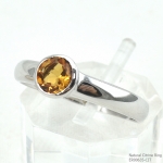 แหวนเงินแท้ 92.5% ฝังพลอยซิทรินแท้ ER00635-CIT