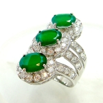 แหวนเงินแท้ 92.5% ฝังพลอยกรีนอะเกทแท้