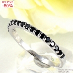 แหวนเงินแท้ 92.5% ฝังพลอยนิลแท้