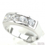 แหวนเงินแท้ 92.5% ฝังเพชรCZ MR00475-WCZ