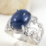 แหวนเงินแท้ 92.5% ฝังพลอยไพลินแท้