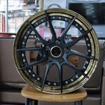 ล้อ G-Forged GF-04 ขอบ 18x8.5 5x112-114.3 ET35 ล้อสองชิ้นแท้ สี ดำด้านขอบทอง *ราคาต่อวง