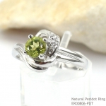 แหวนเงินแท้ 92.5% ฝังพลอยเพอริดอทแท้ ER00806-PDT