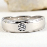 SKJewelryFactory แหวนปลอกมีด แหวนเพชร 10 ตัง สไตล์แหวนปลอกมีด ER01407-WCZ