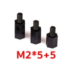 น็อตพลาสติก M2x5+5 (สีดำ)