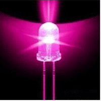 LED ขนาด 5 มิล เกรด A ชนิดซุปเปอร์ไบร้ท์ (สีชมพู)