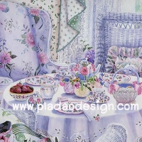 กระดาษเดคูพาจพิมพ์ลาย สำหรับทำงาน เดคูพาจ Decoupage งานฝีมือ งาน Handmade แนวภาพ ได้เวลาน้ำชายามบ่าย ชุดชาตั้งรอพร้อมดิ่ม มานั่งจิบกันในห้องสีหวาน ซอฟต์ๆ (ปลาดาว ดีไซน์) A5