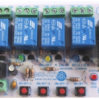 RF -4F ภาครับ รีโมทคอนโทรล 4 ช่อง ใช้ไฟ 9V DC