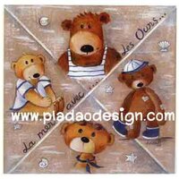 กระดาษสาพิมพ์ลาย สำหรับทำงาน เดคูพาจ Decoupage แนวภาพ น้องหมี 4 สไตล์ 4 สายพันธุ์ มาประชันโฉม ใครน่ารักกว่ากันน๊า A5