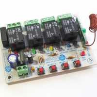 RF -4F ภาครับ รีโมทคอนโทรล 4 ช่อง ใช้ไฟ 12V DC