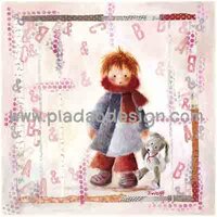 กระดาษเดคูพาจพิมพ์ลาย สำหรับทำงาน เดคูพาจ Decoupage งานฝีมือ งาน Handmade แนวภาพ หนุ่มน้อยน่ารักมาในชุดกันหนาวแนวเกาลี๊เกาหลีในมือหิ้วน้องหมี เท็ดดี้ แบร์ teddy bear มาด้วย (ปลาดาว ดีไซน์) A5