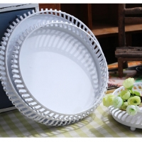 Pre-Order ถาด จานเหล็ก ข้างโปร่ง ใส่ขนม ผลไม้ Zakka - L