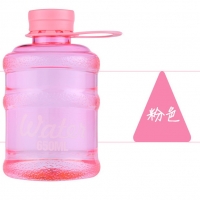 ขวด กระติกน้ำแบบพกพา ทรงถังบาเรล mini water bucket ขนาด 650 มล - สีชมพู