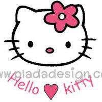 กระดาษสาพิมพ์ลาย สำหรับทำงาน เดคูพาจ Decoupage แนวภาำพ hello kitty ลายเส้น หน้าใหญ่มาก มากับหัวใจสีชมพู พร้อมชื่อ Hello Kitty (ปลาดาวดีไซน์) A5