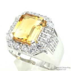 แหวนเงินแท้ 92.5% ฝังพลอยซิทรินแท้ MR00357-CIT