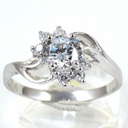 แหวนเงินแท้ 92.5% ฝังเพชร