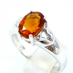 แหวนเงินแท้ 92.5% ฝังพลอยซิทรินแท้