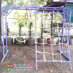 บาร์โหน+เชือกถัก+ชิงช้าโซ่นำเข้า2ที่+ห่วงกลม2อัน