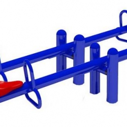 ไม้กระดก 4 ที่นั้ง SIZE:100X250X70 cm.